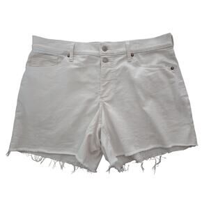 Express Womens Distressed Raw Hem Midrise Shorts 14 Festival Summer Girl Flirty